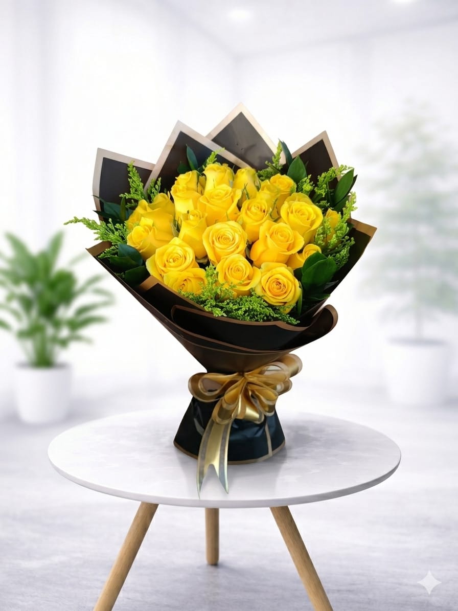 Bouquet 25 Rosas Amarillas