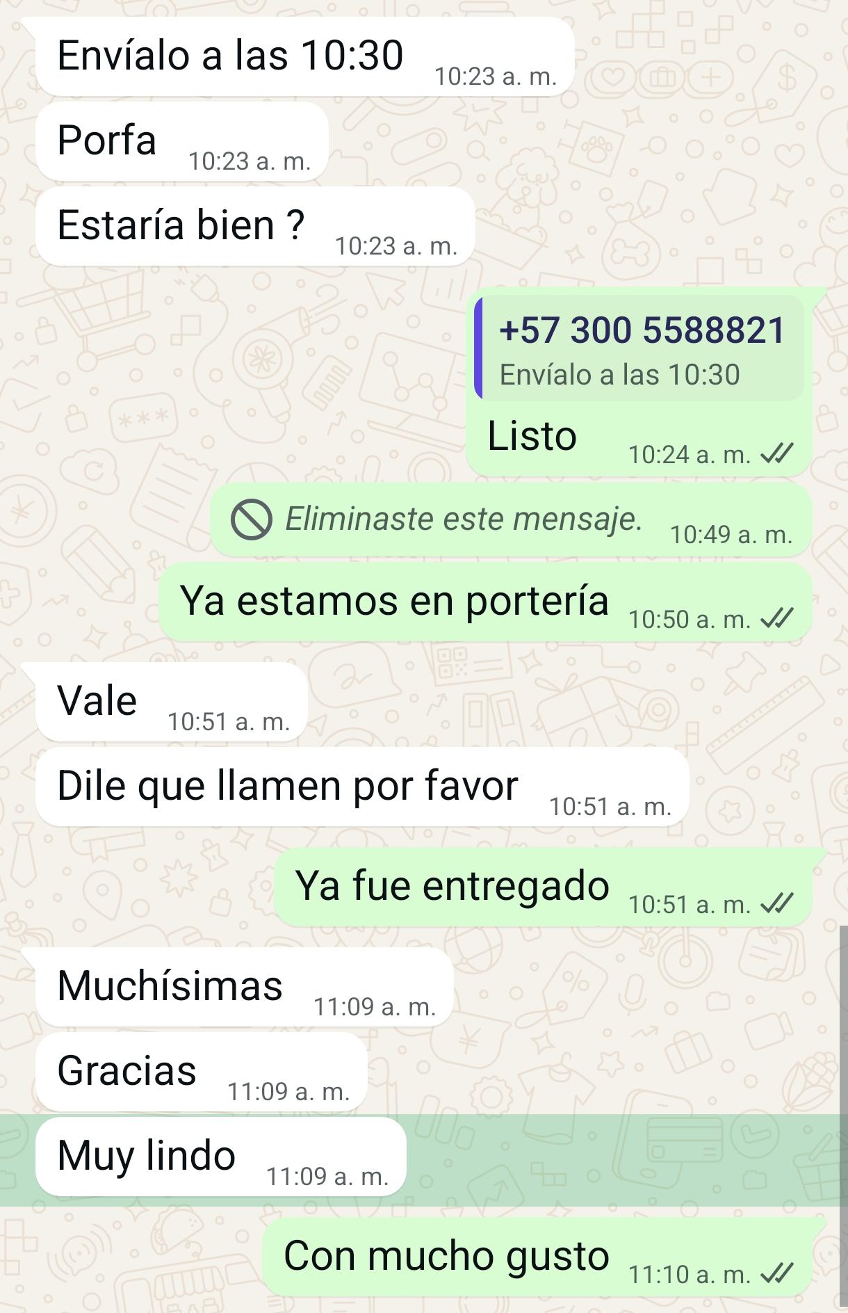 Evidencia de chat 3