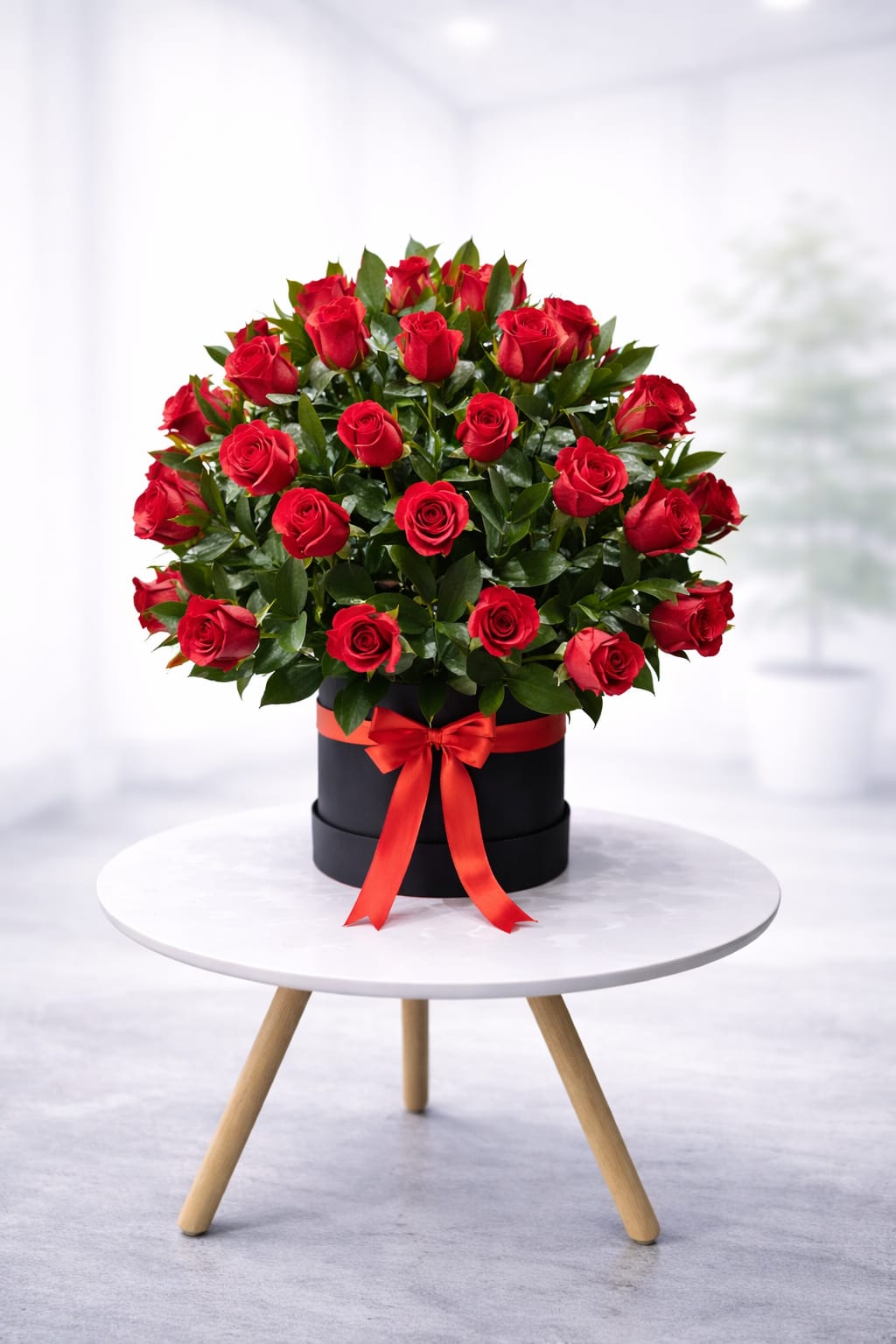 Arreglo Redondo 60 Rosas Rojas